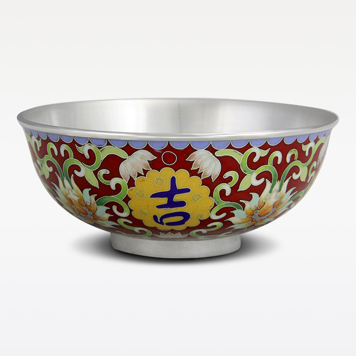 京锐景泰蓝4寸如意碗