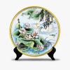 京锐景泰蓝12寸鹅戏荷花盘